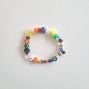Y2K Cross Beaded Bracelet
